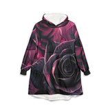 Cozy Rose Print Unisex Hooded Blanket | Perfect for Home, Gifts, Festivals, Self-Care