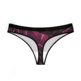 Romantic Floral Print Women's Thongs, Feminine Underwear, Cute Lingerie, Comfortable Panties, Gift for Her, Birthday Surprise