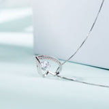 665. Rose Box with Hearts Necklace