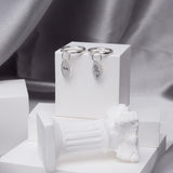 658. Floral Signet Earrings- 925 Silver