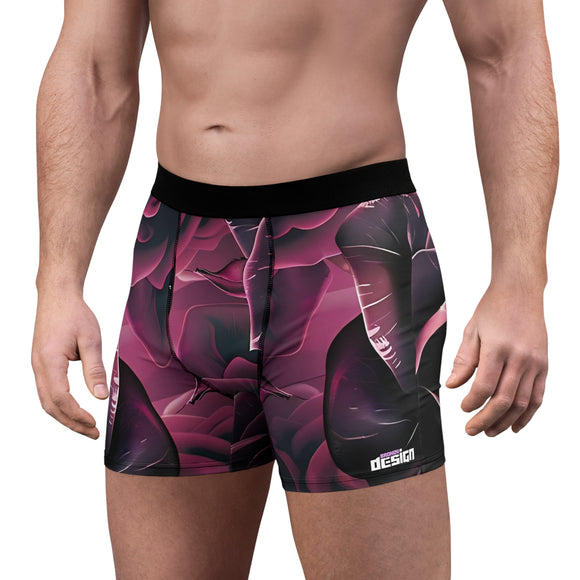 Men's Floral Boxer Briefs, Comfortable Underwear for Everyday Wear, Perfect Gift for Boyfriends, Valentine's Day, Anniversary, AOP Design