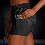 UYG BLACK CAMO - Women's 2-in-1 Shorts