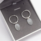 658. Floral Signet Earrings- 925 Silver