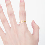 600. Engraved Letter Ring- 925 Sliver