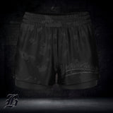 UYG BLACK CAMO EDITION - Mens 2-in-1 Shorts