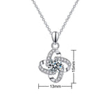 853. Flower Knot Moissanite Pendant Necklace