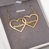 615. Double Heart Name Necklace