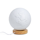 3D Printing 16 Colors Remote Control LED Moon Lamp