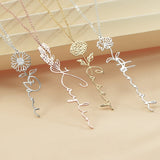 511. Personalized Birth Flower Name Necklace