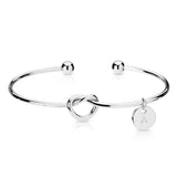 515. Custom Initial Charm Bangle