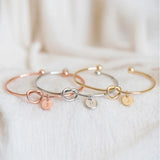 515. Custom Initial Charm Bangle