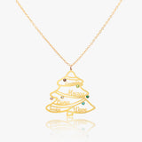 633. Pine Tree Necklace- with Diomand