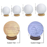 3D Printing 16 Colors Remote Control LED Moon Lamp