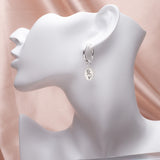 658. Floral Signet Earrings- 925 Silver