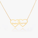 615. Double Heart Name Necklace