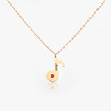 617. Music Note Necklace- 925 Sliver