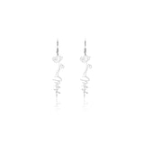 653. Floral Earrings Hoop- 925 Silver