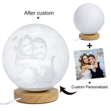 3D Printing 16 Colors Remote Control LED Moon Lamp