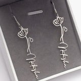 653. Floral Earrings Hoop- 925 Silver