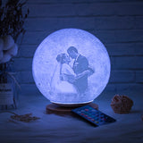 3D Printing 16 Colors Remote Control LED Moon Lamp