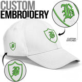 SNAP BACK EMBROIDED CURVED BRIM - WHITE/GREEN
