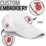 SNAP BACK EMBROIDED CURVED BRIM - WHITE/PINK