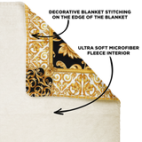 BAROQUE SKULL MICROFLEECE BLANKET