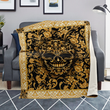 BAROQUE SKULL MICROFLEECE BLANKET