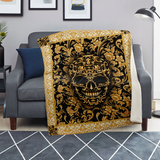 BAROQUE SKULL MICROFLEECE BLANKET