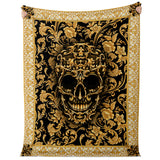 BAROQUE SKULL MICROFLEECE BLANKET