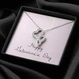 Double Hearts Necklace - Valentines