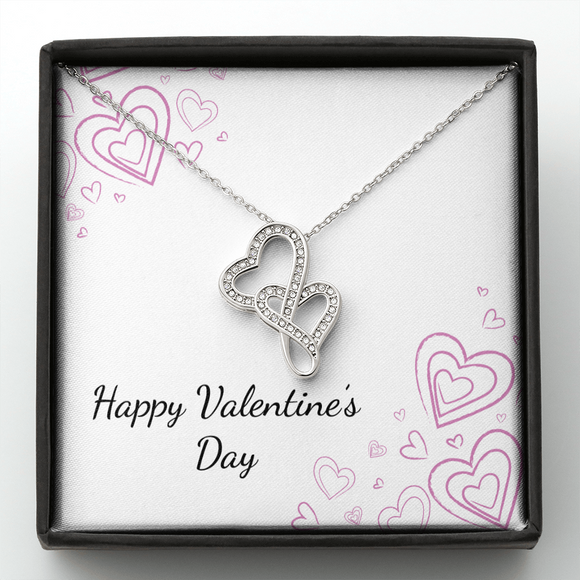 Double Hearts Necklace - Valentines