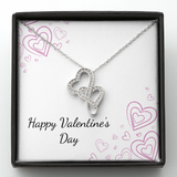 Double Hearts Necklace - Valentines