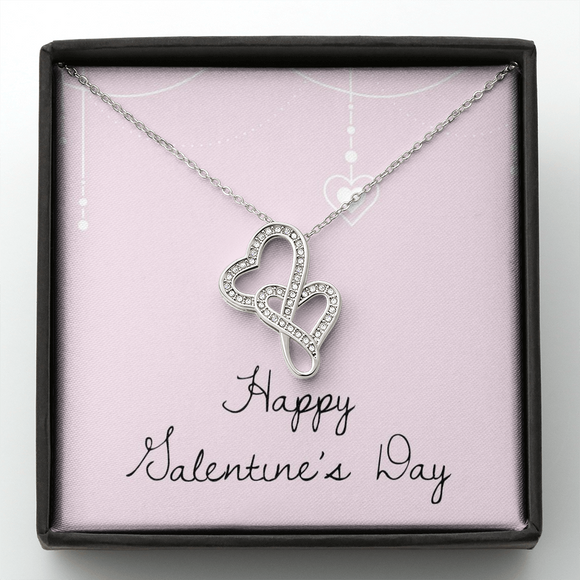 Double Hearts Necklace - Valentines
