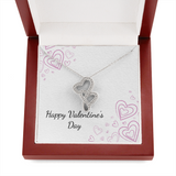 Double Hearts Necklace - Valentines