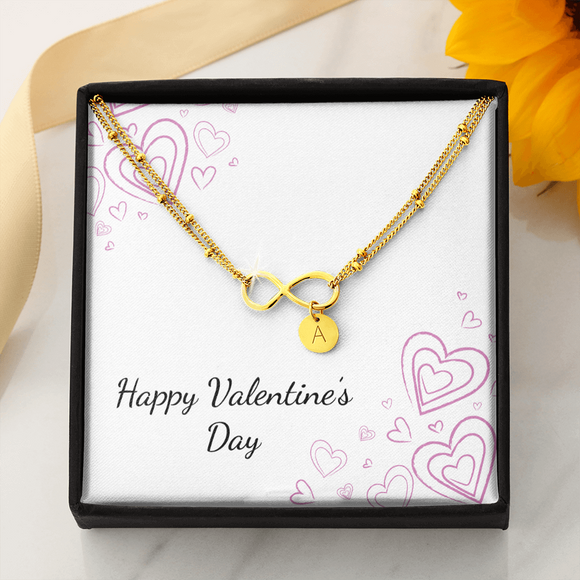Infinity Bracelet with circle charms - Valentines
