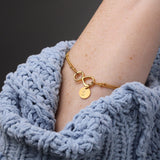 Infinity Bracelet with circle charms