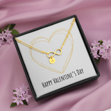 Infinity Bracelet with Circle Charms - Valentines