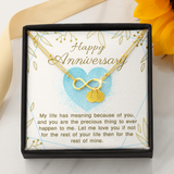 Infinity Bracelet with circle charms