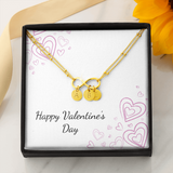 Infinity Bracelet with circle charms - Valentines