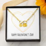 Infinity Bracelet with Circle Charms - Valentines