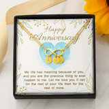 Infinity Bracelet with circle charms