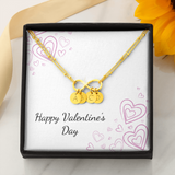 Infinity Bracelet with circle charms - Valentines