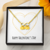 Infinity Bracelet with Circle Charms - Valentines