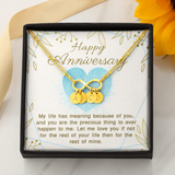 Infinity Bracelet with circle charms