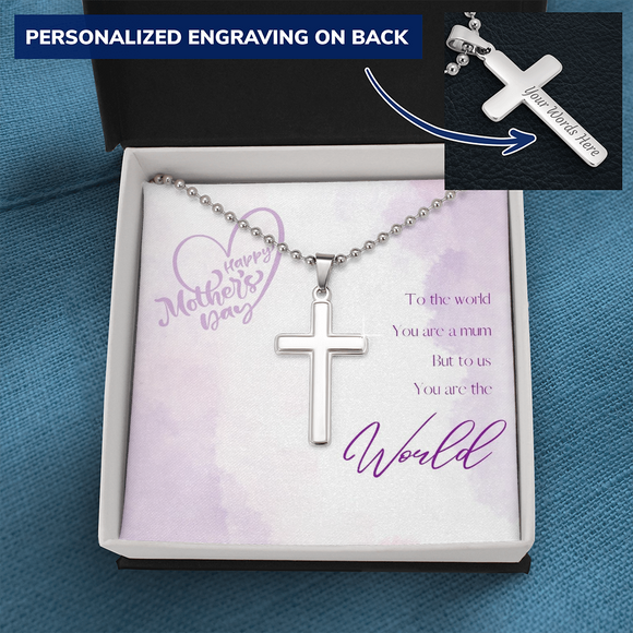 Personalized cross with ball chain