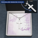 Personalized cross with ball chain