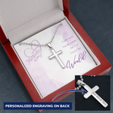 Personalized cross with ball chain