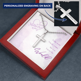 Personalized cross with ball chain