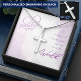 Personalized cross necklace